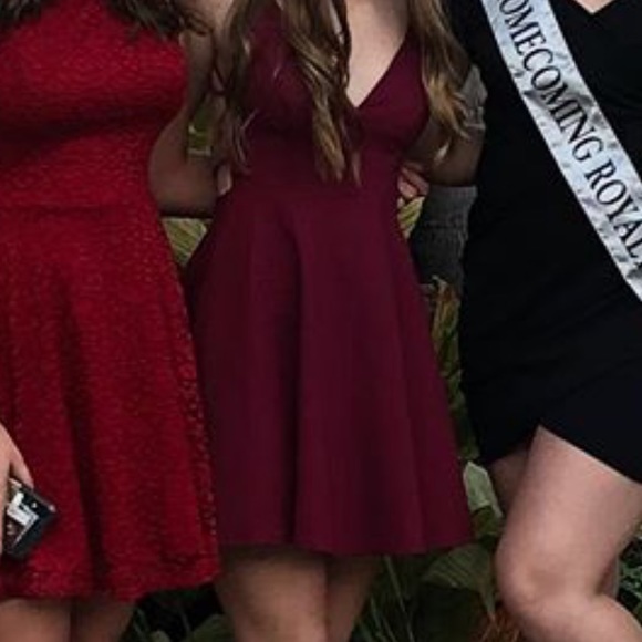 maroon dress - Picture 6 of 6